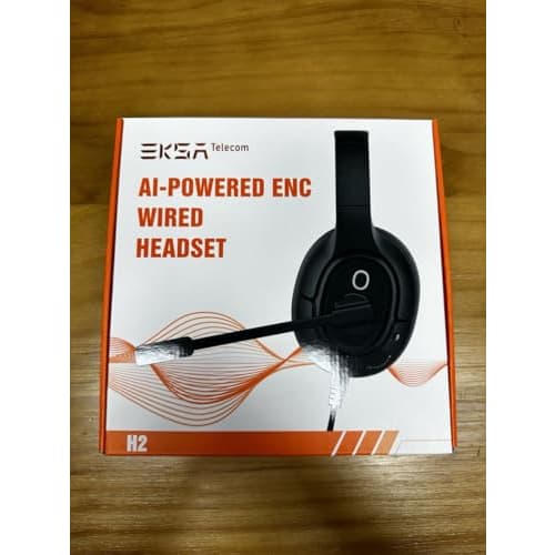EKSA USB Headset with Noise Reduction, Built-in Microphone, Busy Light, Mute Function, and Handheld Controller for Web Conferencing, Telework, Remote
