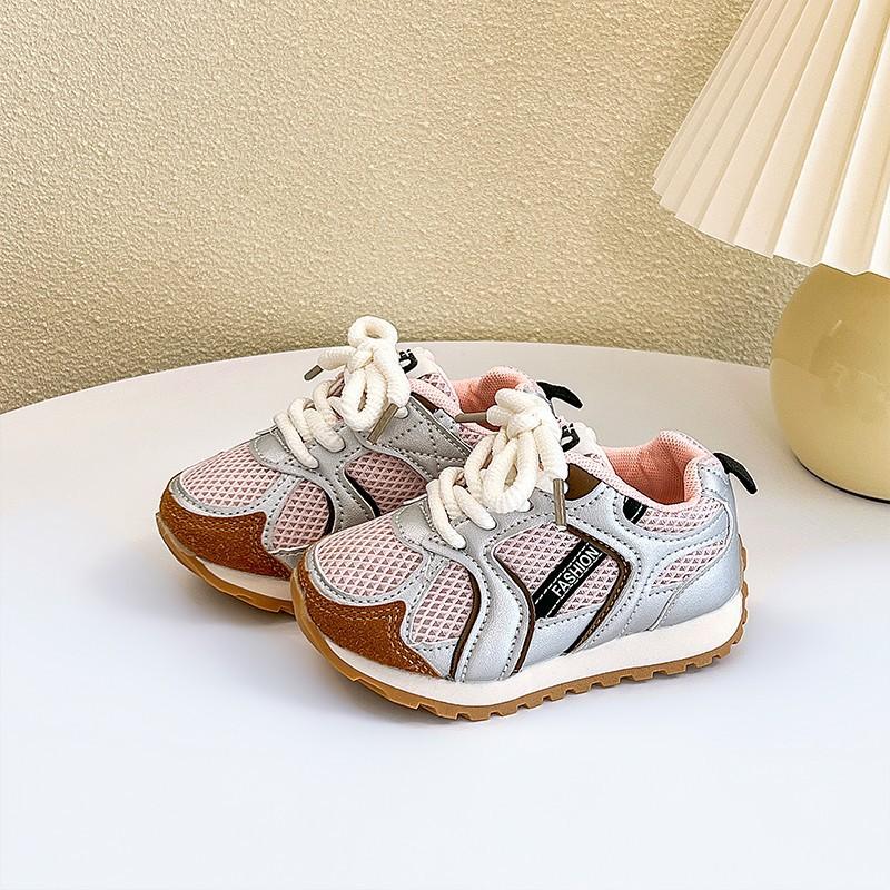 

Kids Breathable Mesh Casual Sneakers Non Slip Soft Sole Running Shoes 21 розовый