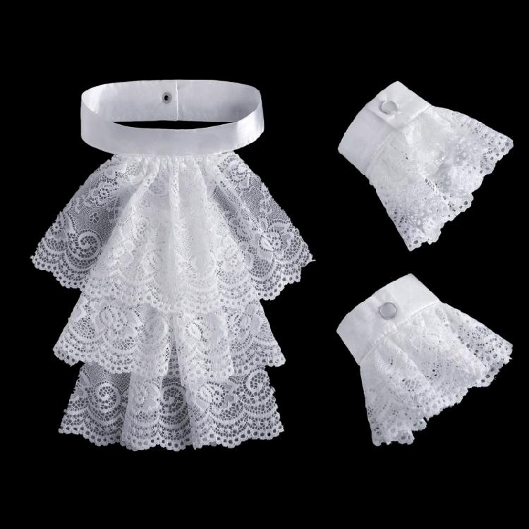 Vintage Styles Neck Ruff Unique Fashion Necklace Ruffled Pattern Neck Collar for Cosplay Lover