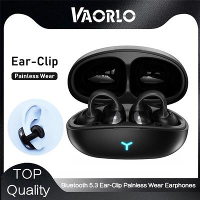 VAORLO Wireless 5.3 Ear-Clip Earphones Painless Wear ENC Noise Reduction Headset With HD Microphone 360° Surround HiFi Stereo Headset