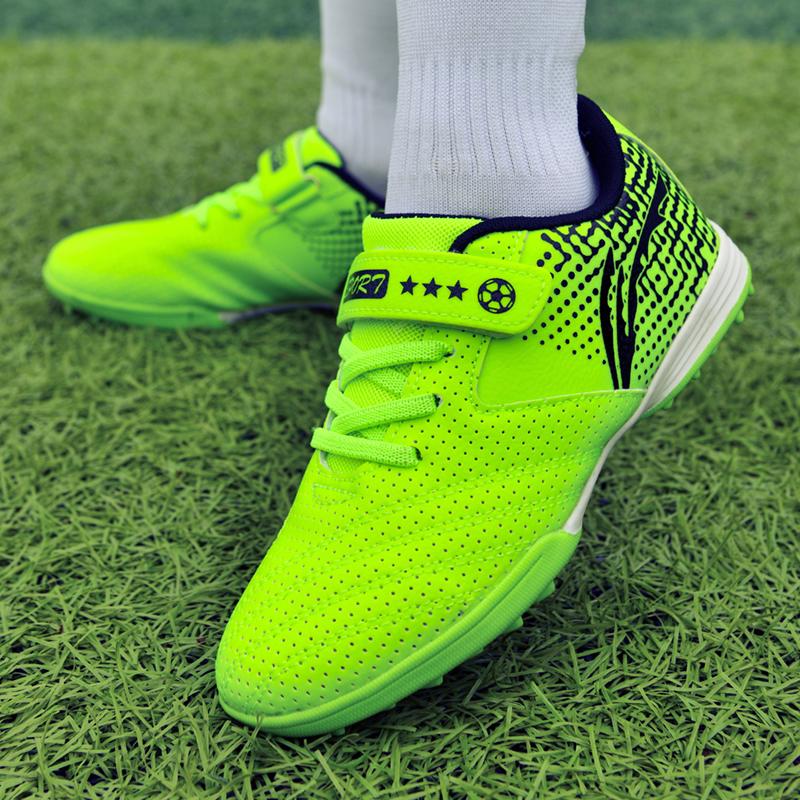 Children's Leather Breathable TF Football Shoes Students Outdoor Anti slip and Wear resistant Sneaker Fashion Trendy Footwear