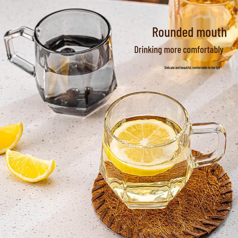 Zhi Nian Hua Hexagonal Glass Tea Cup Set