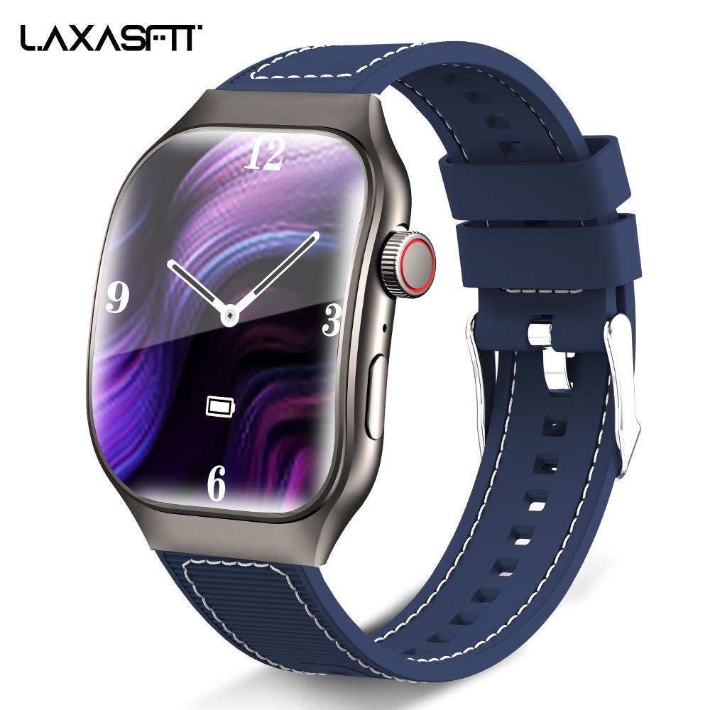 LAXASFIT New Bluetooth Call Smart Watch for Men 2.01" HD Curved Screen Sports Watch Health Monitor Smart Watch for Android iOS 2