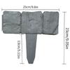 10pcs Garden Landscape Edging Borders 9.84x9.06Inch Plastic Imitation Stone Brick DIY Lightweight for Outdoor Patio Balcony Yard