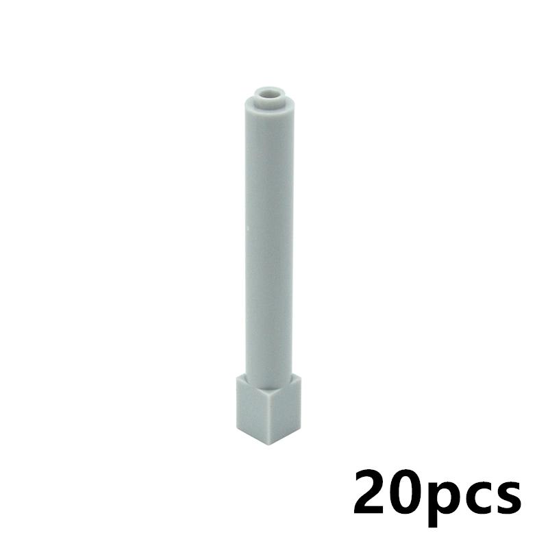 20 Stück Bausteine 43888 Stütze 1x1x6 Solide Säule MOC Teile Kompatibel mit DIY Steinen Pädagogisches Kreatives Spielzeug für Kinder