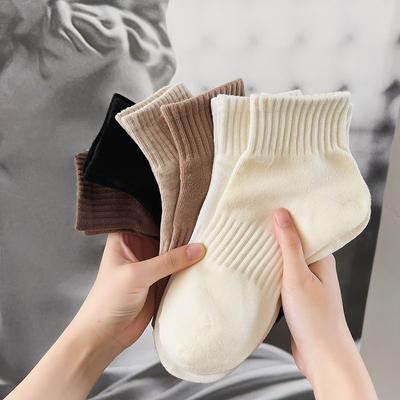 5/10 Paar Damen Mid-Tube Socken Knöchelsocken Vertikale Streifen Frühling und Herbst Socken Sport Baumwollsocken