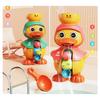 1 Pc Cartoon Bath Spit Water Duck Rotating Water Wheel Big Eyes Taking Bath Bathroom Bathing Education Kid Gift Toy