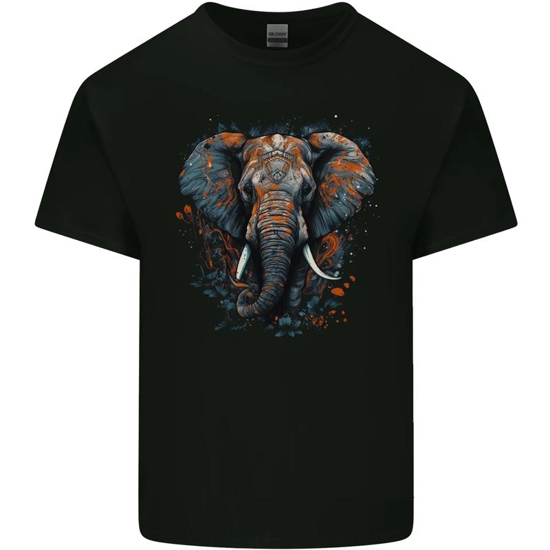 Abstract elephant cotton men s t-shirt - Men s Summer Cotton Graphic Tee S разноцветный