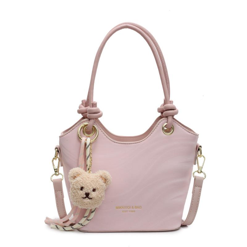 Wholesale New Product Premium Wave Pattern Simple Portable Bucket Bag Women's Leisure Work Commuter Versatile Messenger Bag