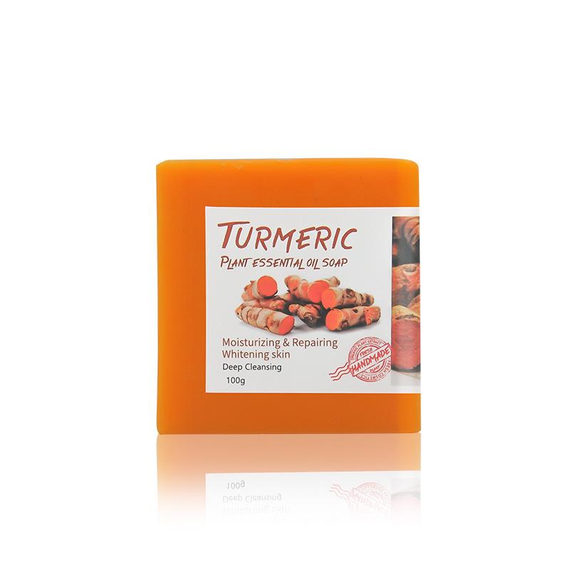 Peeling Handgemachte Kurkuma VC Seife zur Reinigung und zum Baden