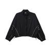 Run Division Logo Print Rear Pocket Long Sleeve Jacket Women Jackets Black DQ5958-010