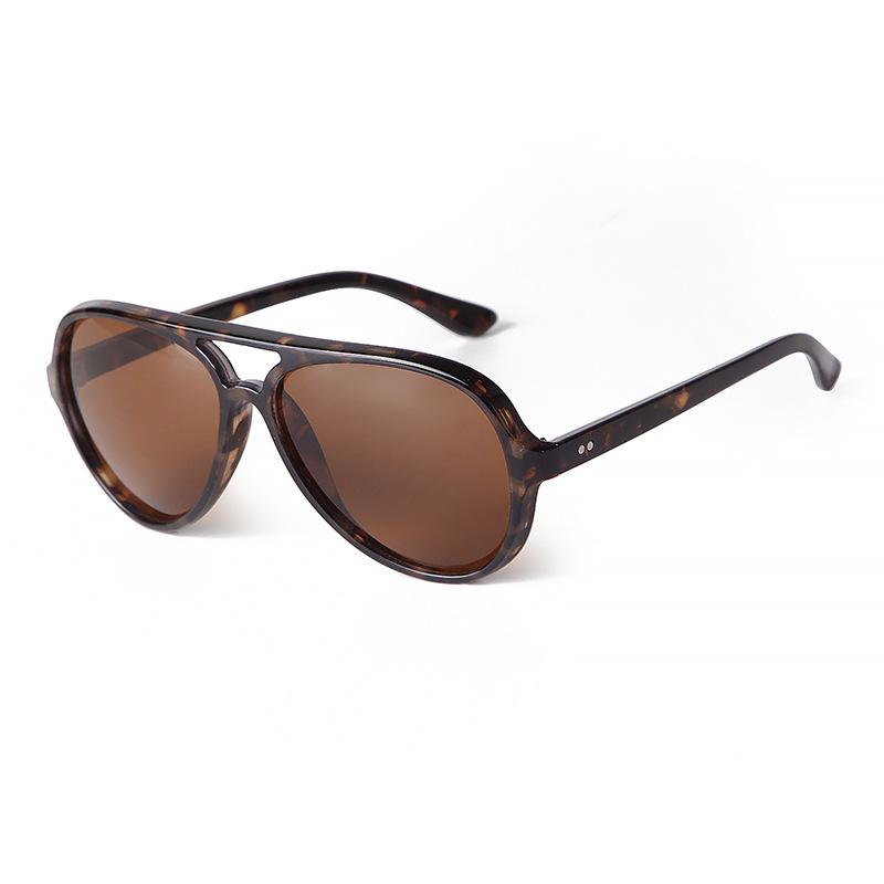 Retro Wind Double Beam Pilot Frame Toad Glasses Sunglasses Men'S High-End Sunglasses Women'S High-End