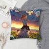 V-Violet Evergarden Double-Sided Printed Square Decorative Cushion Cover For Sofa Living Room Home Decor