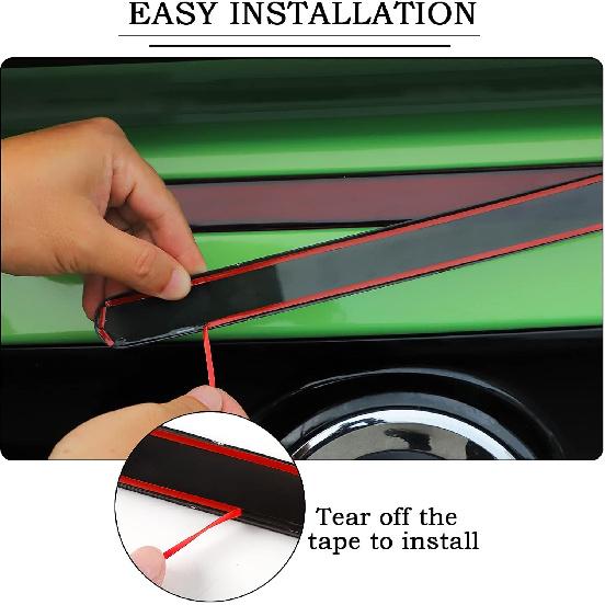 RT-TCZ Exalted 3rd Brake Light Cover Guard Trim Frame Bezels Decoration Accessories for Ford Mustang 2010-2014(Black)