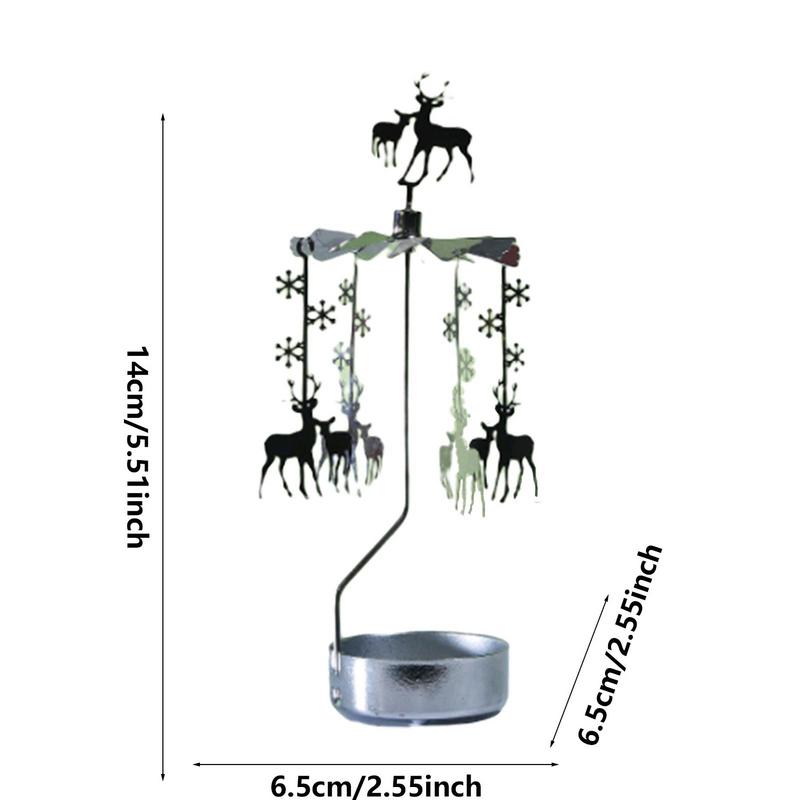 Drehbares Kerzenständer-Tablett Thermisches Rundes Tablett Drehbarer Kerzenständer Duftkerze Romantische Drehlaterne Tischdekoration