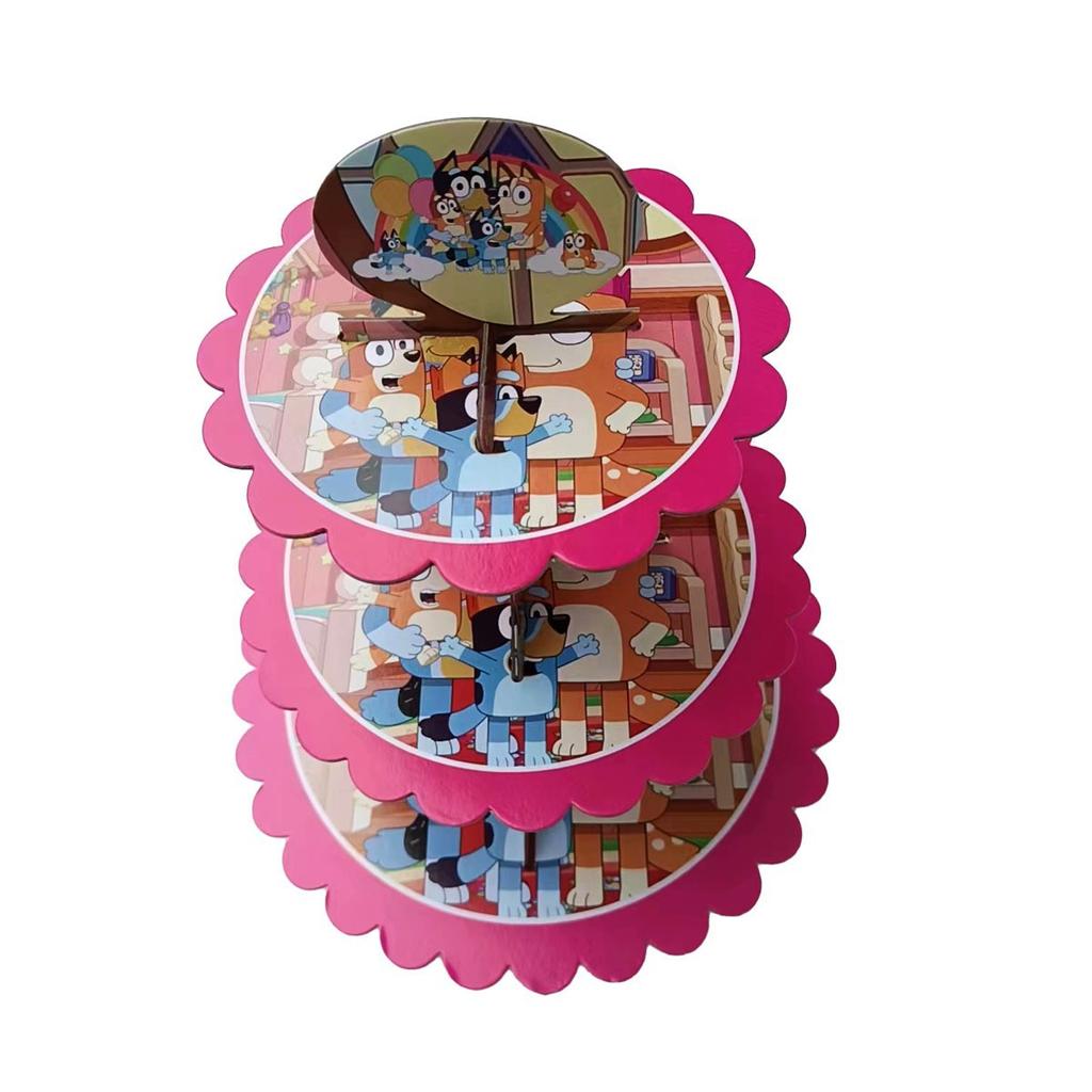 Pink Bluey Birthday Party Decoration Set Bingo Puppy Cup Plate Napkins Balloons For Kids Favors Gifts Photo Booth Baby Shower