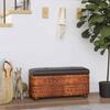 VidaXL Set of 2 Storage Benches with Cushion, Bed End, Hallway Seats Living Room Entrance Interior, 351813