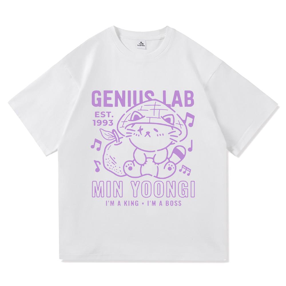 Die Erde ist flach Wusstest du das nicht Unisex T-Shirt Min Yoong Katze Harajuku Sommer Lässig Kurzärmelig Unisex Kleidung Oberteile