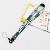 Stylish LOVE Silk Phone Lanyard with Woven Strap and Name Tag