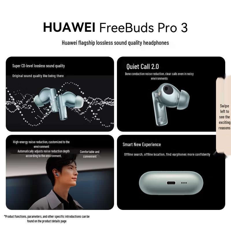 Huawei FreeBuds Pro 3 True Wireless Bluetooth Noise-Cancelling Earbuds
