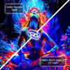 2D Spiritual Blacklight Tapestry, Fluorescent Meditation Woman Backdrop
