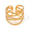 Youthway New Creative Multi-Layered Line Skeleton Ring Statement Party Jewelry Gifts For Women Birthday Tarnish Free Rust Proof