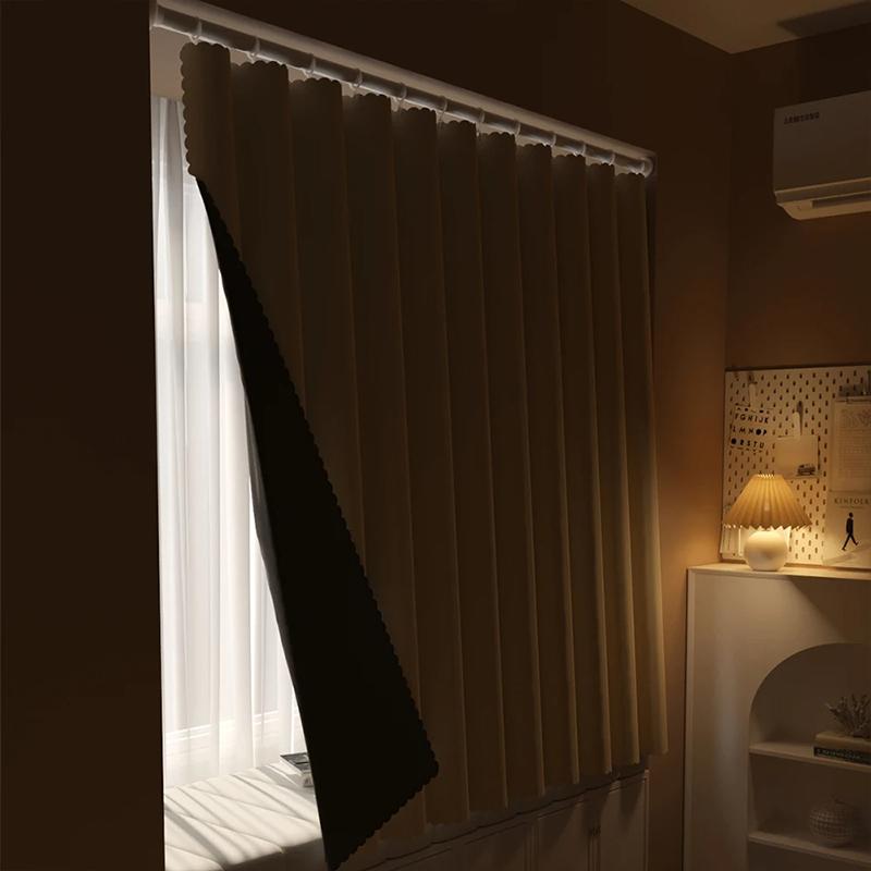 Blackout Curtains High Shading Bedroom Window Curtain With Hook Balcony Sun Protection Living Room Partition Privacy Drapes