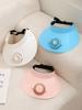 Empty Top Cap with Fan Three Temp Settings Breathable Cooling Fan Hat Beach Hat for Sun Protection and Outdoor