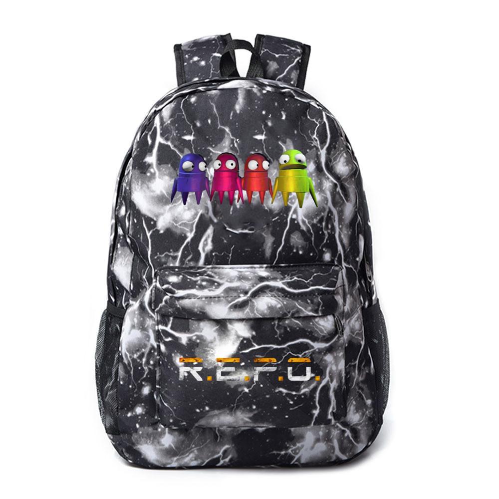 Repo Student Pattern Backpack Breathable Outdoor Use Schoolbag Gift Fashion