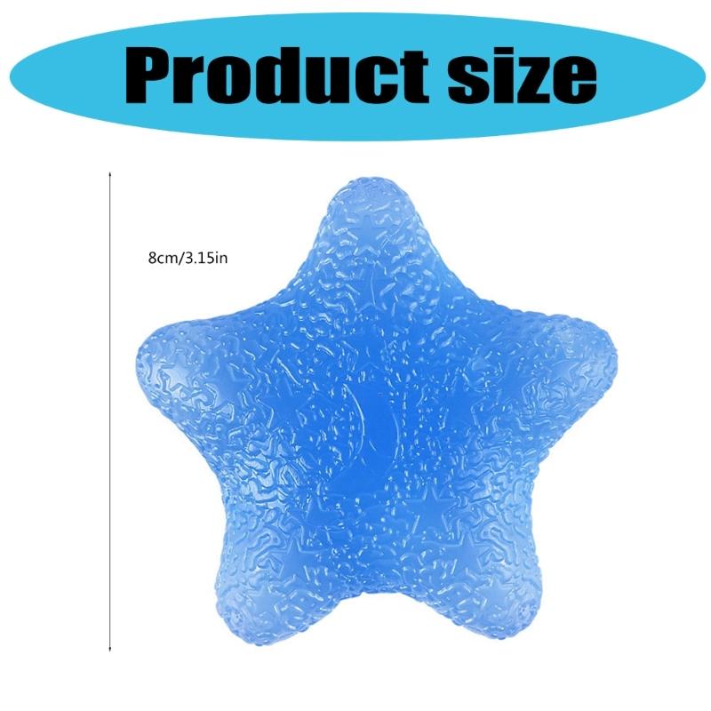 Rehabilitative Hand Grip Device Star Shape Hand Trainer SEBS Texture for Carpal Tunnel Syndrome and Post Injury Recovery