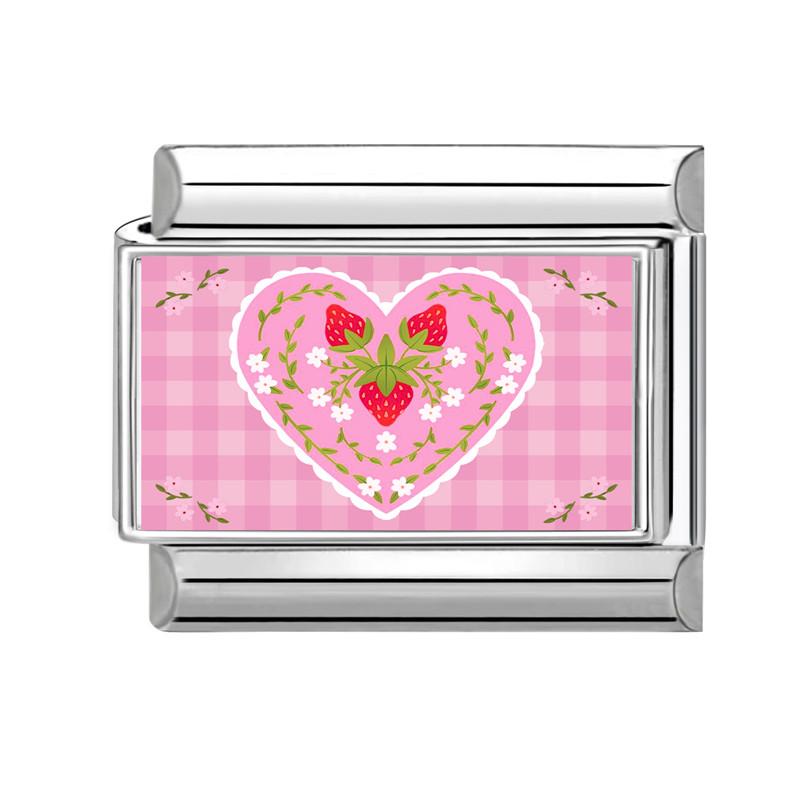Colorful Art Printing Daisy Sunflower Tulip Rose Flowers Italian Charm Links Fit 9MM Stainless Steel Bracelet DIY Making Gifts