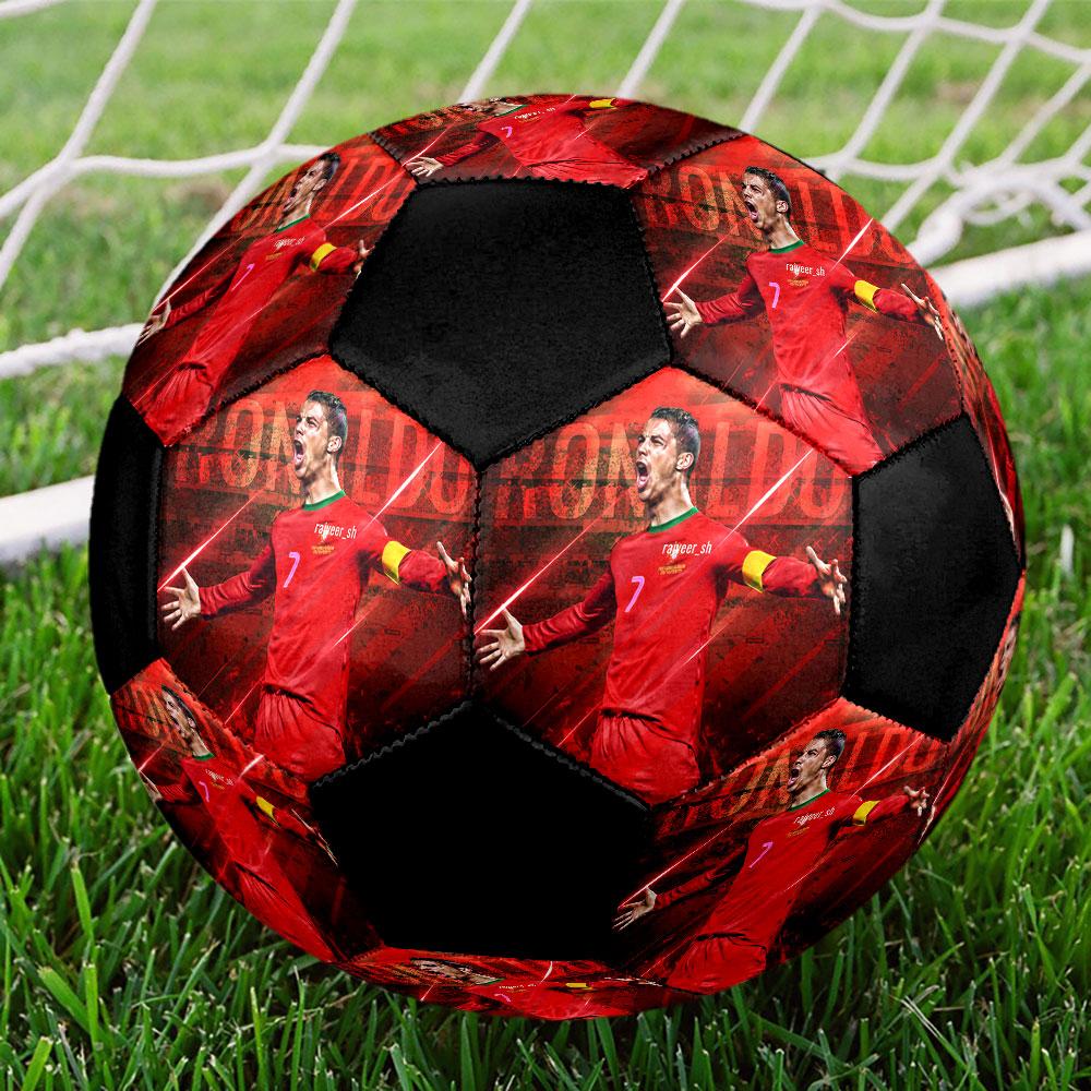 1 pz Pallone da Calcio Cristiano Ronaldo Taglia 5 Pallone da Calcetto Indoor alla Moda Colorato Gioco in Giardino - Ottimo Regalo per gli Appassionati di Sport HE46