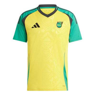 adidas Jamaica 24 Home Jersey Short Sleeve Football Shirt Men Tops Yellow Green IT8541