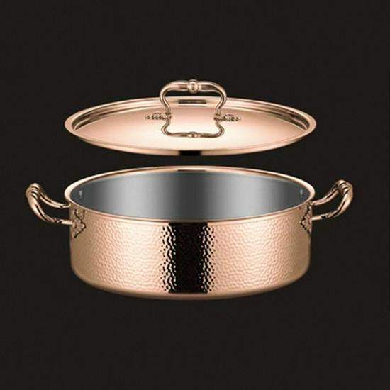 Golden Maple Leaf 304 Stainless Steel Hot Pot with Lid, Hammer Pattern, Three-Layer, Large Capacity, Universal Design, Clear Soup Divider.