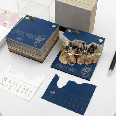 3D Post-It Note Decoration Castle Post-It Calendar Hand-Torn Birthday Gift