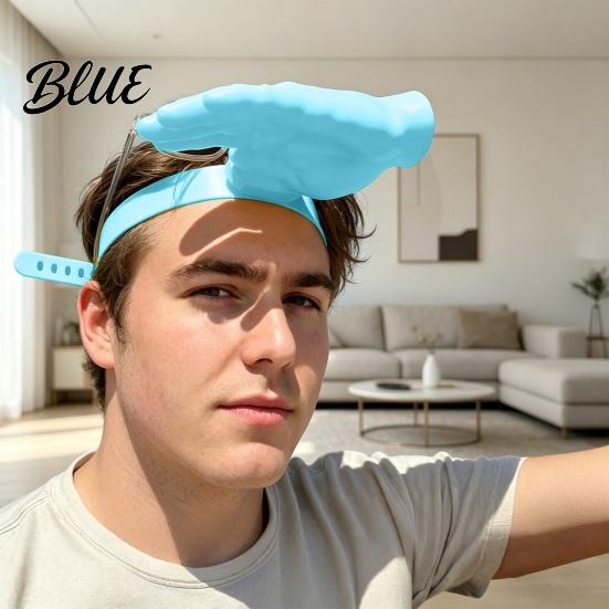 Beach Sun Hat Yellow Palm-Shaped Creative UV Protection Trendy and Funny Elastic Outdoor Blocks Direct Sunlight Comfortable Summer for Travel