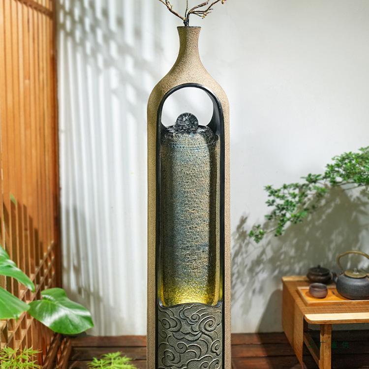 Chinese Indoor Waterfall Ornament: Living Room Fountain for Wealth & Home Decor
