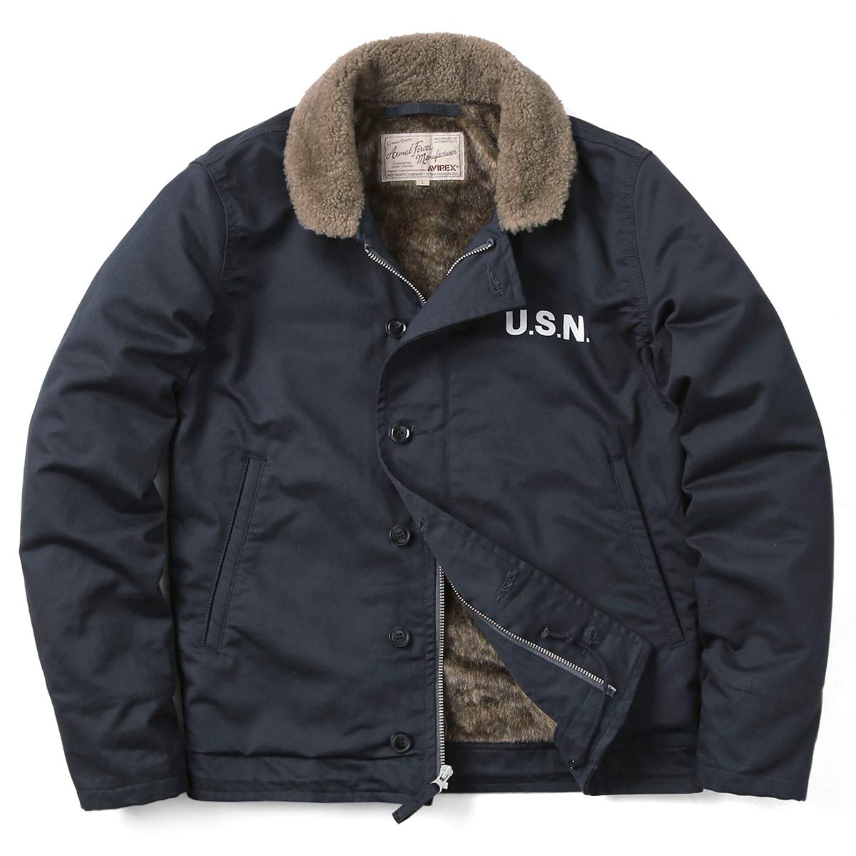 

AVIREX Deck Jacket PLANE JACKET Outerwear Coat Blouson Navy L N-1 Men s (120)