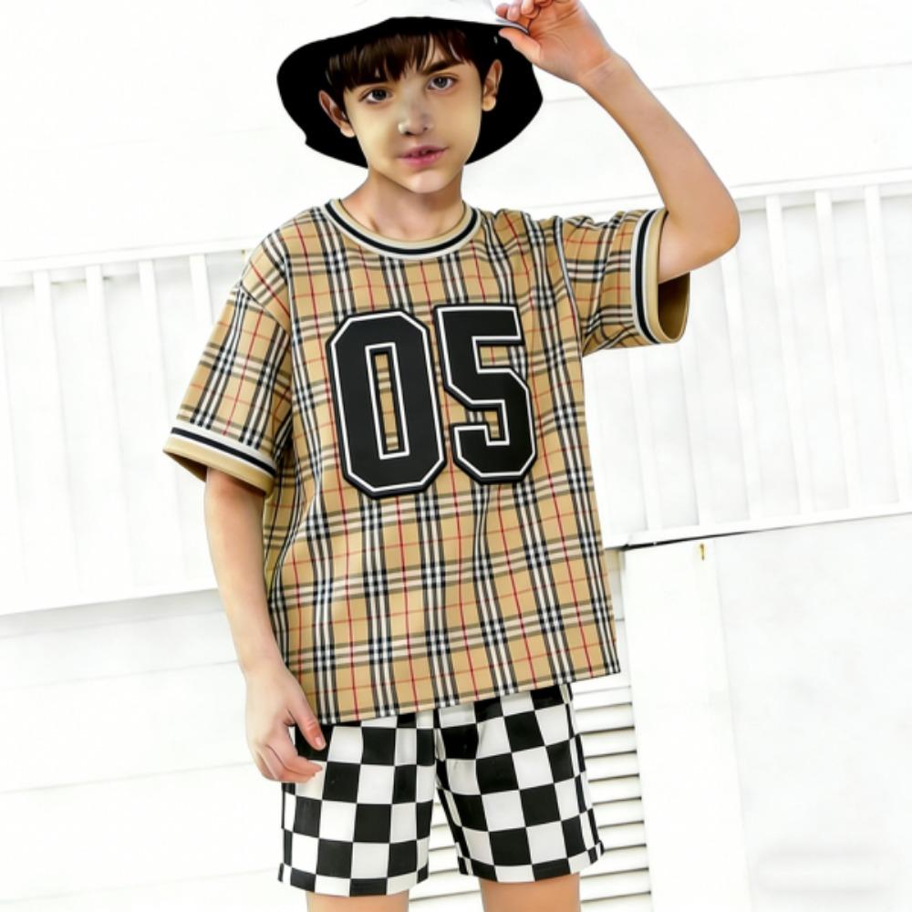 Number Printed Kids T-shirt and Shorts 2 Piece Set Summer Casual Outfit for Boys and Girls Kids Clothing