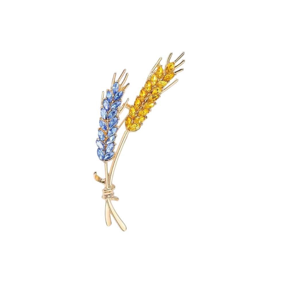 Elegant Wheat Spike Brooch Pin for Women Suit Lapel Decoration Coat Accessory Fine Metal Alloy Craftsmanship