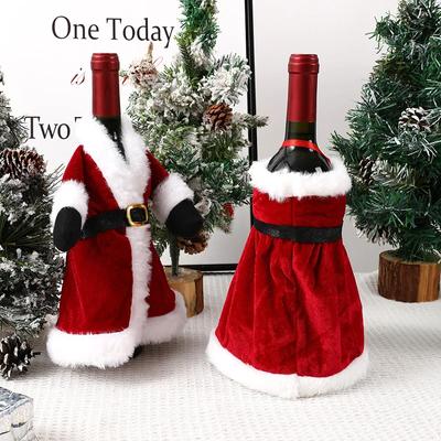 10PCS New Christmas Wine Covers Christmas Decoration Christmas Dresses Dresses Wine Bottle Covers Creative Wine Covers Home