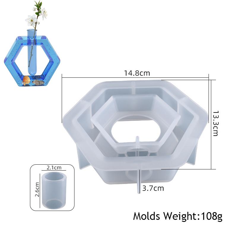 Arched Rectangular Round Hydroponic Gypsum Mould DIY Hydroponics Test Tube Vase Silicone Mold Plant Vase Cement Resin Mold Decor