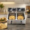 6L Electric Deep Fryer 1200W Automatic Power-off Stainless Steel Electric Fryer 2 - 3 People 3D Surround Heating Air Fryer