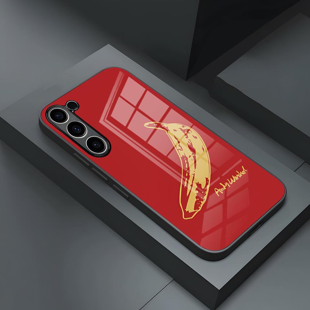 A-Andy W-Warhol Art Banana Phone Case For S25 Ultra Samsung S26 S23 S24 Fe S22 S20 S21 Plus A54 A34 A53 A16 Glass Cover