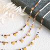 Glass Beads Combination Natural Stone Beads Necklace For Women Non Fading Stainless Steel Multi Color Women's Summer Necklaces