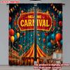 2D Flat Printing 2pcs Curtain Drapes Carnival Celebration Night Digital Printed Polyester Drapes Seasonal Party & Holiday Decor