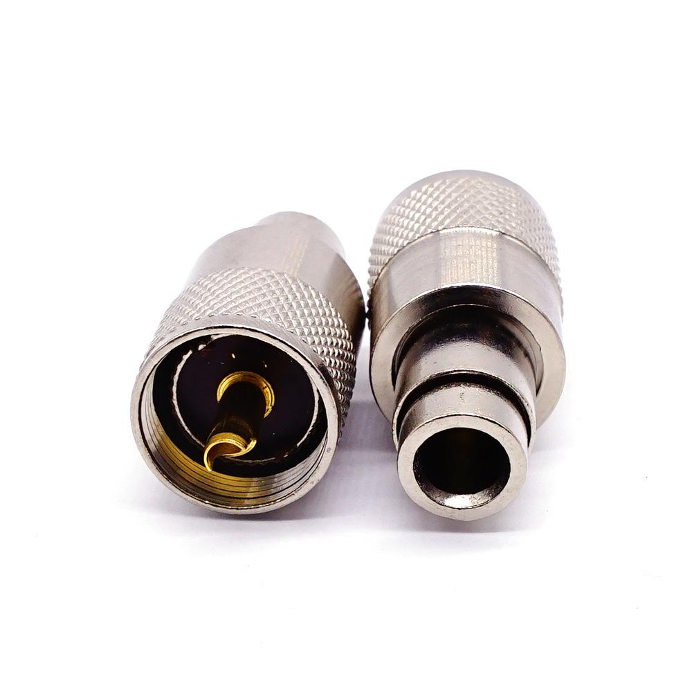 1/5/10PCS UHF PL-259 Male RF Connector 58mm Tail Hole Split Type for RG58 LMR-400 Coaxial Cable Antenna Wiring