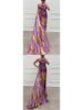 2026 European Chiffon Printed Split Long Casual Party Dress for Women