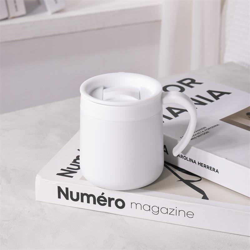 304 Stainless Steel Double-Layer Insulated Cup, Office Mug, Personal Coffee Cup with Lid, Vacuum Insulated, 360ml