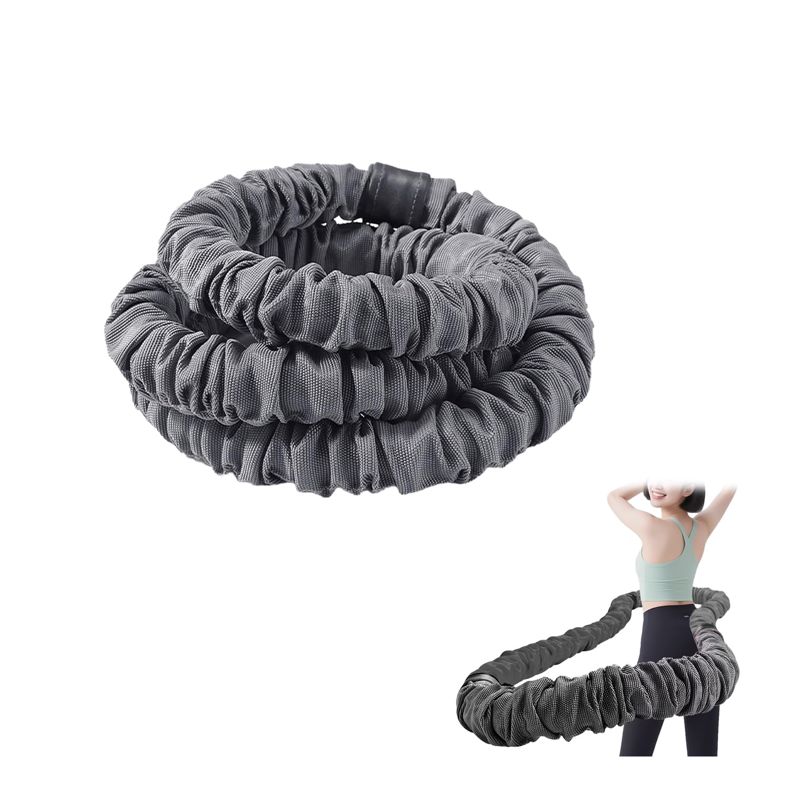 

for Summer 2025 Quiet Design Hula Foldable Cotton Hula Hoop for Weight Fat Adult Soft Portable Weighted Hula Hoop for and Chest Strength Training